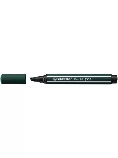   STABILO Filctoll, 1-5 mm, vágott hegy, STABILO "Pen 68 MAX", földzöld