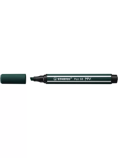 STABILO Filctoll, 1-5 mm, vágott hegy, STABILO "Pen 68 MAX", földzöld