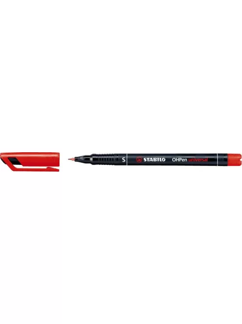 STABILO Alkoholos marker, 0,4 mm, STABILO "OHPen S", piros
