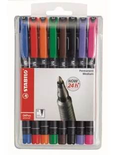   STABILO Alkoholos marker, 1 mm, STABILO "OHPen M", 8 különböző szín