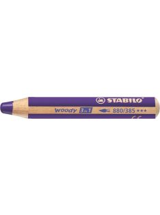   STABILO Színes ceruza, kerek, vastag, STABILO "Woody 3 in 1", viola