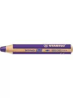   STABILO Színes ceruza, kerek, vastag, STABILO "Woody 3 in 1", viola