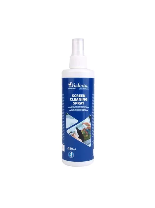 VICTORIA TECHNOLOGY Tisztítófolyadék, képernyőhöz, antisztatikus, pumpás, 250 ml, VICTORIA TECHNOLOGY