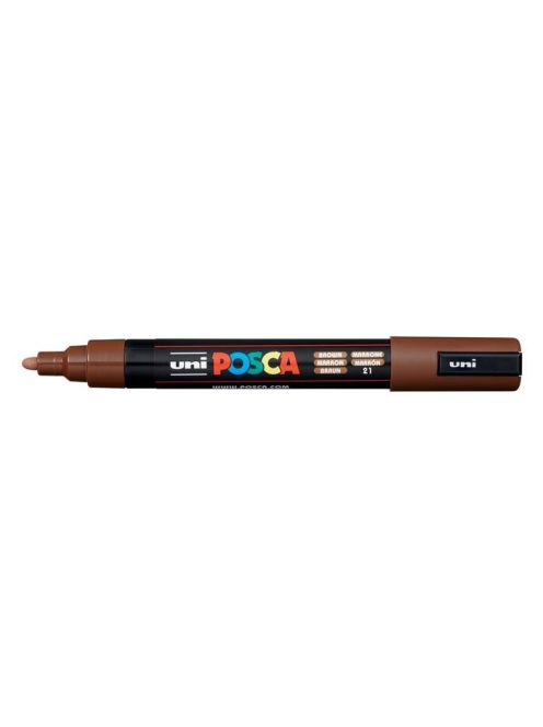 UNI Dekormarker, 0,9-1,3 mm, UNI "Posca PC-3M", barna