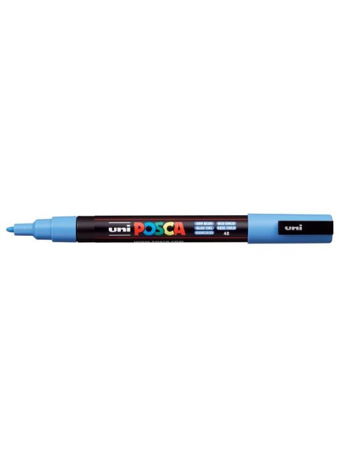 UNI Dekormarker, 0,9-1,3 mm, UNI "Posca PC-3M", égszínkék