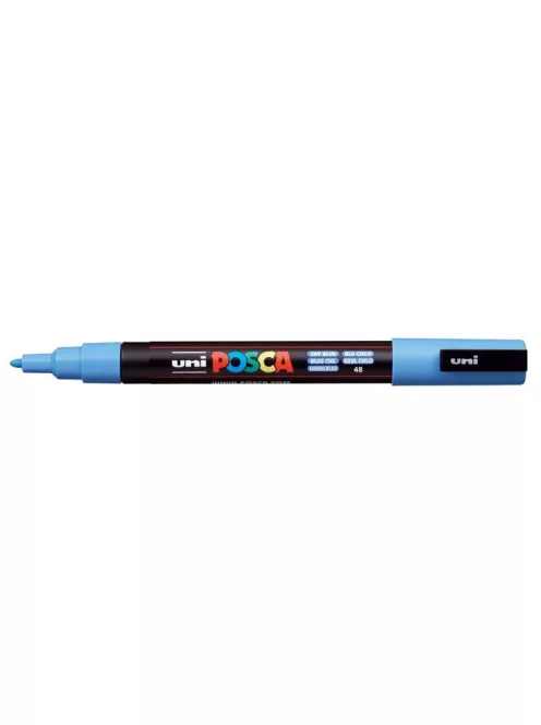 UNI Dekormarker, 0,9-1,3 mm, UNI "Posca PC-3M", égszínkék
