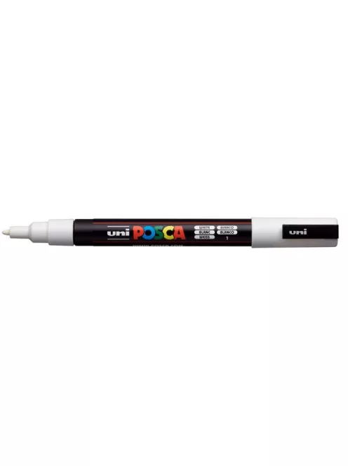 UNI Dekormarker, 0,9-1,3 mm, UNI "Posca PC-3M", fehér