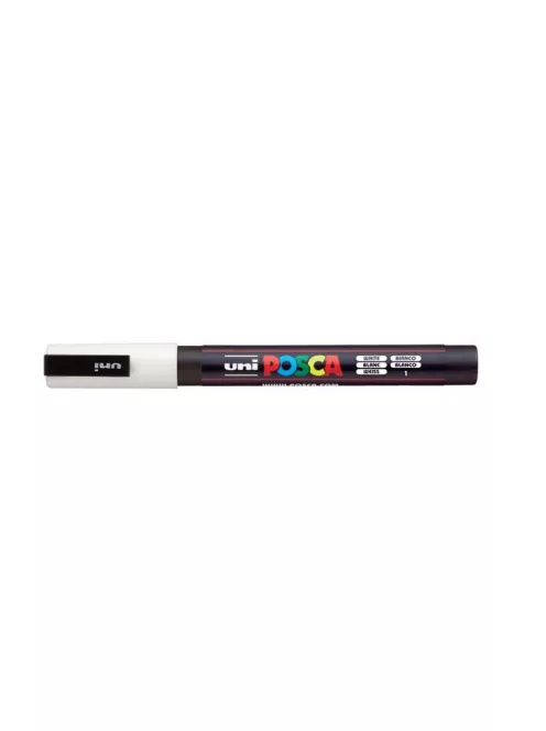 UNI Dekormarker, 0,9-1,3 mm, UNI "Posca PC-3M", fehér