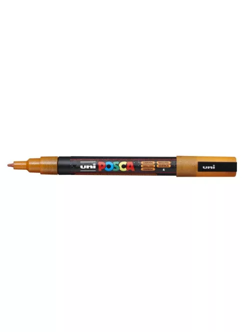 UNI Dekormarker, 0,9-1,3 mm, UNI"Posca PC-3ML", fényes narancs
