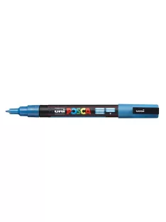   UNI Dekormarker, 0,9-1,3 mm, UNI "Posca PC-3ML", fényes kék