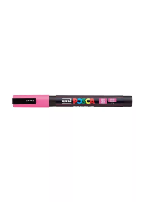 UNI Dekormarker, 0,9-1,3 mm, UNI "Posca PC-3M", rózsaszín