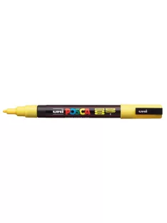   UNI Dekormarker, 0,9-1,3 mm, UNI "Posca PC-3M", sárga