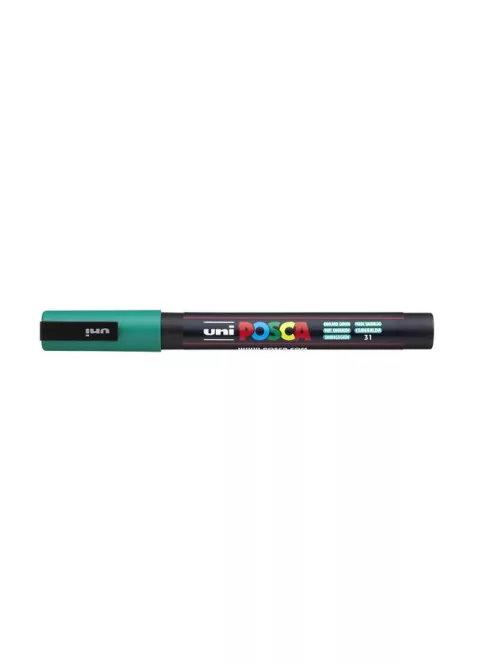 UNI Dekormarker, 0,9-1,3 mm, UNI "Posca PC-3M", smaragdzöld