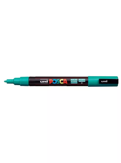 UNI Dekormarker, 0,9-1,3 mm, UNI "Posca PC-3M", smaragdzöld