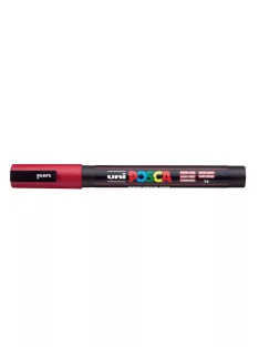   UNI Dekormarker, 0,9-1,3 mm, UNI "Posca PC-3M", sötétpiros