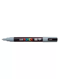  UNI Dekormarker, 0,9-1,3 mm, UNI "Posca PC-3M", szürke