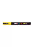 UNI Dekormarker, 0,9-1,3 mm, UNI "Posca PC-3M", sárga