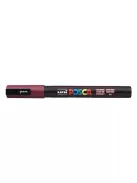 UNI Dekormarker, 0,9-1,3 mm, UNI "Posca PC-3M", vörösbor