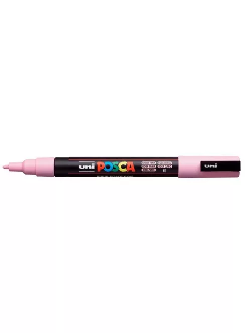 UNI Dekormarker, 0,9-1,3 mm, UNI "Posca PC-3M", világos rózsaszín