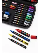 UNI Dekormarker készlet, táskában, UNI "Posca", 40 darabos