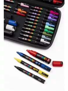   UNI Dekormarker készlet, táskában, UNI "Posca", 40 darabos