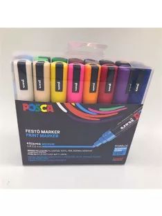   UNI Dekormarker készlet, 1,8-2,5 mm, UNI "Posca PC-5M", 16 különböző szín