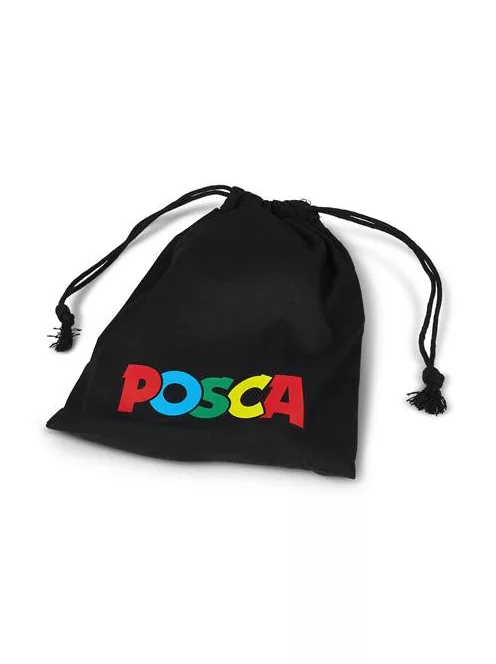UNI Dekormarker készlet, 1,8-2,5 mm, UNI "Posca Pouch PC-5M", 8 különböző szín, tartóval