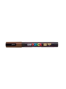   UNI Dekormarker, 1,8-2,5 mm, UNI "Posca PC-5M", barna
