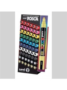   UNI Dekormarker display, 60 db, 1,8-2,5 mm, UNI "Posca PC-5M", 10 különböző szín