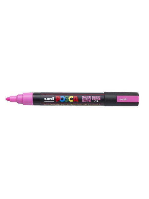 UNI Dekormarker, 1,8-2,5 mm, UNI "Posca PC-5M", fluor rózsaszín