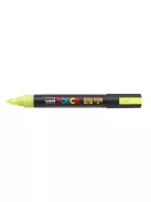 UNI Dekormarker, 1,8-2,5 mm, UNI "Posca PC-5M", fluor sárga