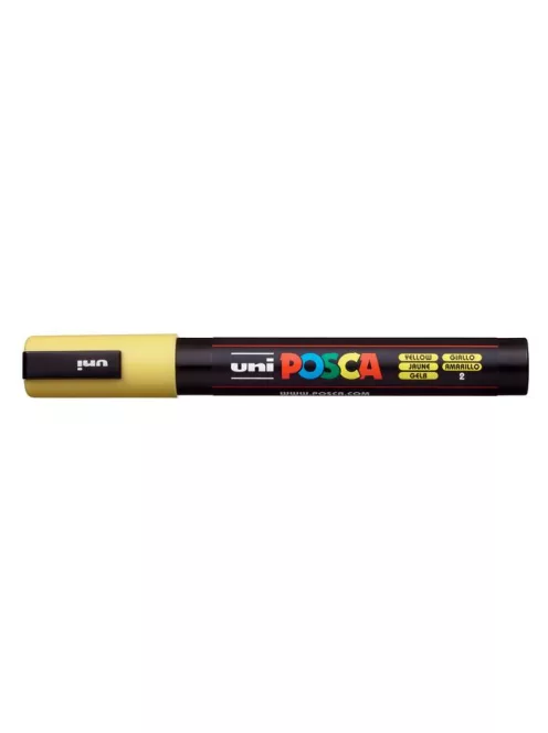 UNI Dekormarker, 1,8-2,5 mm, UNI "Posca PC-5M", sárga