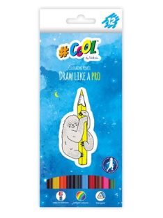   COOL BY VICTORIA Színes ceruza készlet, háromszögletű, COOL BY VICTORIA, 12 különböző szín
