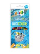 COOL BY VICTORIA Színes ceruza készlet, háromszögletű, kétvégű, COOL BY VICTORIA "Duocolor", 24 különböző szín