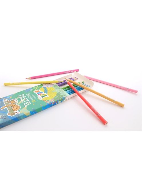 COOL BY VICTORIA Színes ceruza készlet, kerek, COOL BY VICTORIA "Pastel", 12 pasztell szín