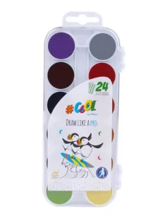   COOL BY VICTORIA Vízfesték, 24 szín, 24 mm, COOL BY VICTORIA