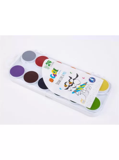 COOL BY VICTORIA Vízfesték, 24 szín, 24 mm, COOL BY VICTORIA