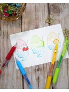 ZEBRA Zseléstoll, 0,33 mm, nyomógombos, ZEBRA "Sarasa Clip", világoszöld