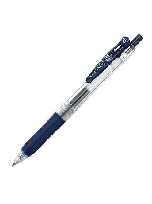 ZEBRA Zseléstoll, 0,33 mm, nyomógombos, ZEBRA "Sarasa Clip", kékesfekete