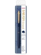 ZEBRA Zseléstoll, 0,33 mm, nyomógombos, éjkék tolltest, ZEBRA "Sarasa Grand", kék