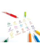 ZEBRA Zseléstoll, 0,33 mm, nyomógombos, ZEBRA "Sarasa Clip", vérnarancs