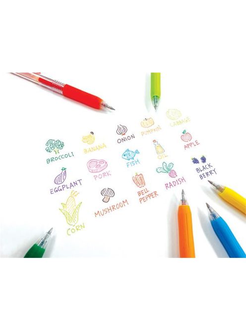 ZEBRA Zseléstoll, 0,33 mm, nyomógombos, ZEBRA "Sarasa Clip", sárga