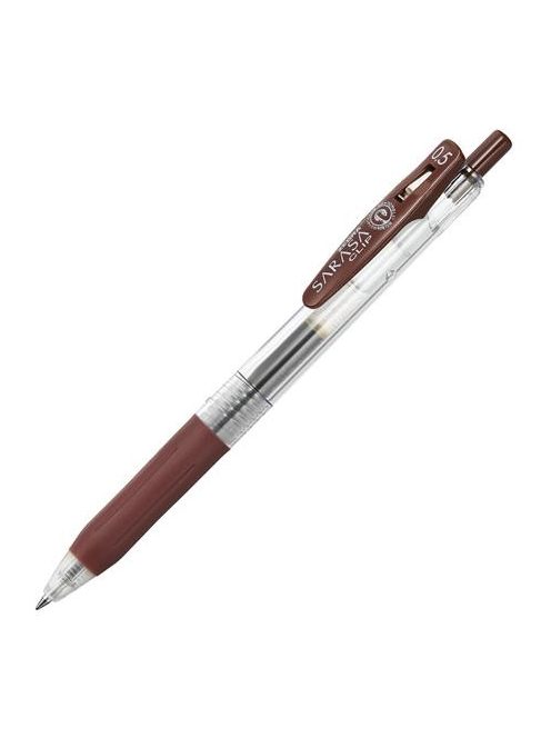 ZEBRA Zseléstoll, 0,33 mm, nyomógombos, ZEBRA "Sarasa Clip", barna