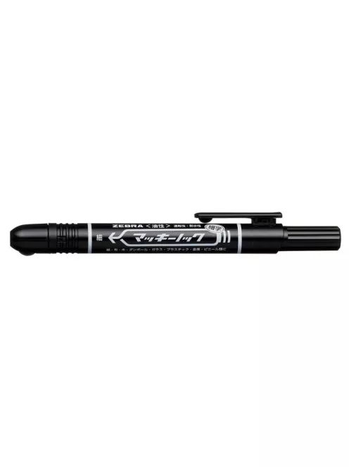 ZEBRA Alkoholos marker, 1,3 mm, nyomógombos, ZEBRA "Mckie Retractable", fekete