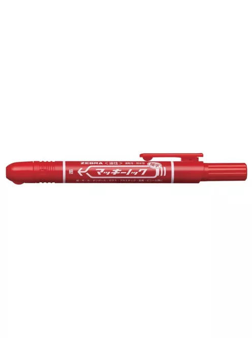 ZEBRA Alkoholos marker, 1,3 mm, nyomógombos, ZEBRA "Mckie Retractable", piros
