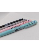 ZEBRA Golyóstoll, 0, 24 mm, nyomógombos, háromszínű, ZEBRA  "bLen 3C", kékeszöld test