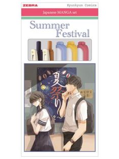   ZEBRA Írószer készlet, ZEBRA "Manga Set, Summer Festival", 5 darabos