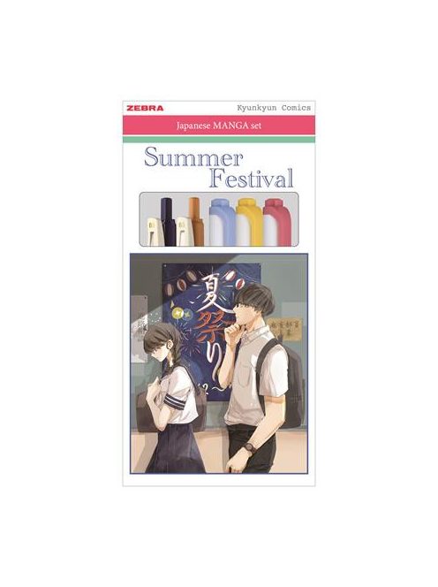 ZEBRA Írószer készlet, ZEBRA "Manga Set, Summer Festival", 5 darabos