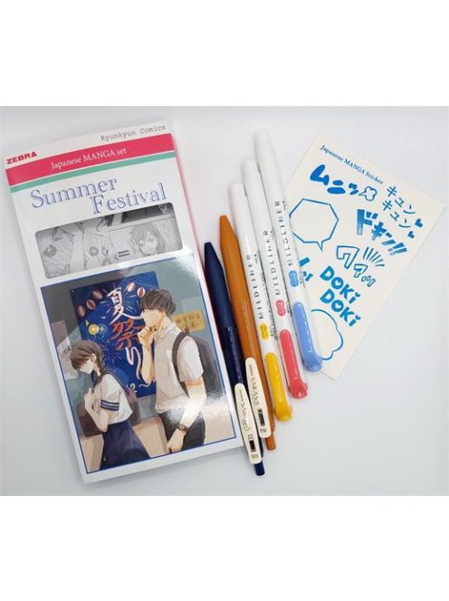 ZEBRA Írószer készlet, ZEBRA "Manga Set, Summer Festival", 5 darabos
