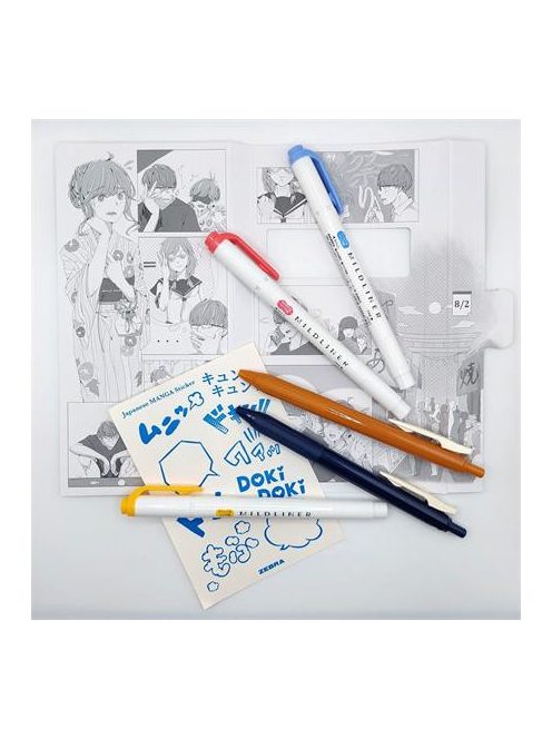 ZEBRA Írószer készlet, ZEBRA "Manga Set, Summer Festival", 5 darabos